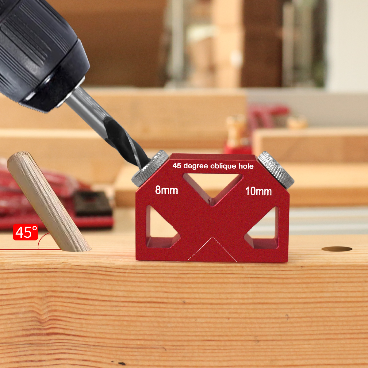 Woodworking Hacks - 45 ° Localizador de posicionador de