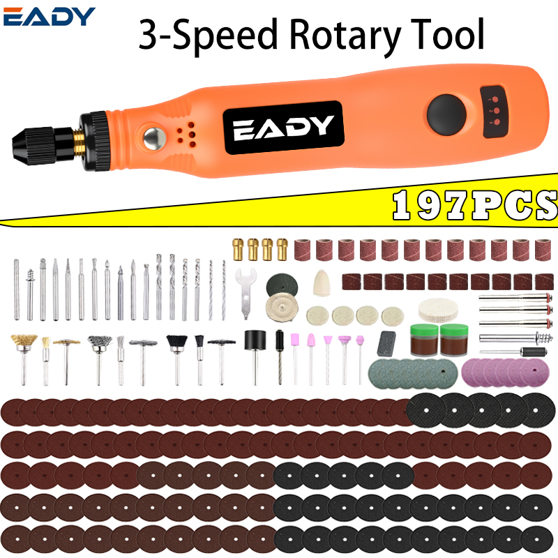 Woodworking Kit - Kit de herramientas rotatorias inalámbricas USB