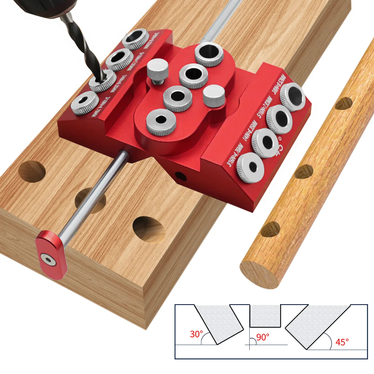 Woodworking Hacks - Guía de taladro en ángulo de