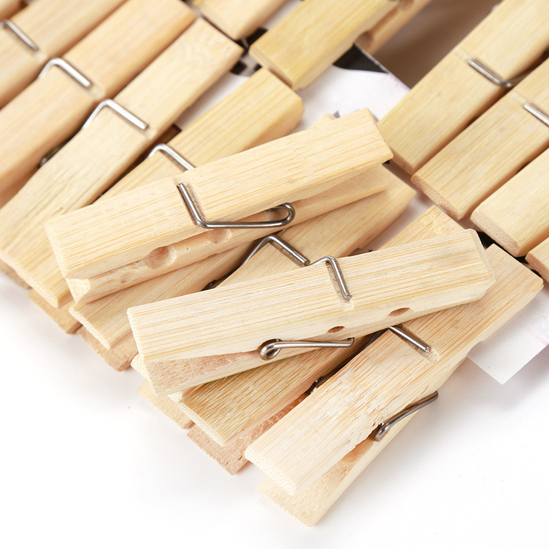 Pinzas para ropa de bambú Natu - Woodworking Z Clips reseña y precio