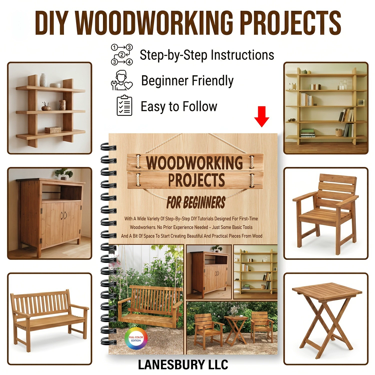 Libro de proyectos de carpinte - Woodworking Ebook reseña y precio
