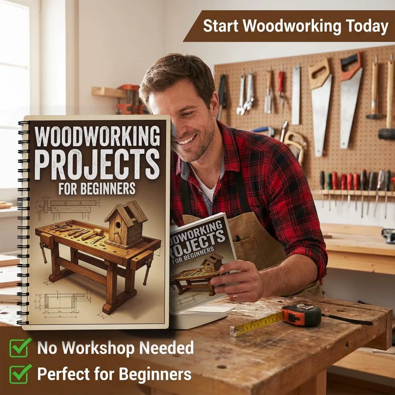 Libro de proyectos de carpinte - Woodworking Ebook reseña y precio